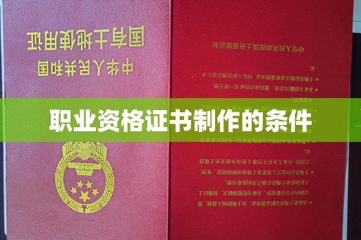 林芝职业资格证书制作的条件